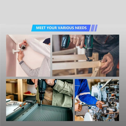 Collage showing installation and assembly, illustrating uses for External Multi Tooth Star Lock Washers Set Seven Sizes M3 M4 M5 M6 M8 M10 M12