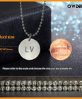 OWDEN Professional 36-piece steel stamp set, 3/16 inch (5mm) for jewelry stamping; front view shows LV pendant and alphabet stamps