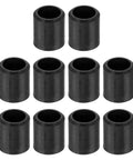 Ten Pack POM Sleeve Bearings 5mm ID X 7mm OD X 8mm Length Self Lubricating Oilless Black Bushings for Small Motors, DIY Projects, RC Cars, 3D Printer Parts, Hobby Machining, shown stacked