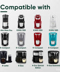 Water Filter Replacement Starter Kit For 2.0 And K Duo Coffee Makers With Short Filter Holder And 3 Pack Cartridges compatible models