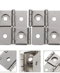 Four Pack Retro Iron Hinges With Dope Vintage Vibe Square Cabinet Hinges Easy Install Versatile Hardware For Home And Office