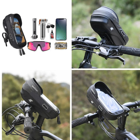 Waterproof Bike Phone Mount With Touch Screen Holder For 7-Inch Phones, 360-Degree Rotation, Shockproof Handlebar Bag, Quick Release Easy Install, Ride-Ready Gear For Cycling, Motorcycles, And E-Bikes Accessories
