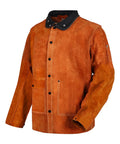 Flame Resistant Heavy Duty Leather Welding Jacket With Split Cowhide For Spark Protection And Heat Shield With Kevlar Thread Construction Pro Grade Gear For Serious Welders Extra Large Size