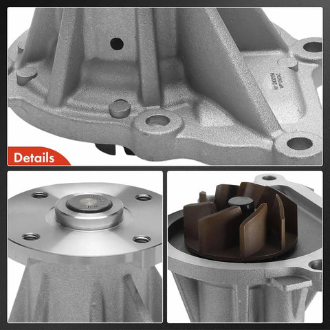 Close-up view of Dead Simple Engine Water Pump for Hyundai Elantra Ioniq Kia Niro 1.6L, ready mount with gasket.