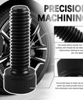 Fuel Wheel Center Cap Screws Replacement Kit With Hex Wrench, Corrosion Proof Thread Locking Bolts For 1001-63B Models shown with detailed close-up.