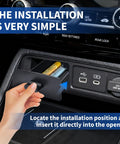 Center Console Organizer Tray For 2023 To 2026 Pilot And 2026 Passport being installed, showing hidden compartment for storage.