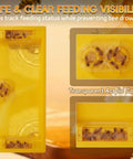 Two Pack 10 Frame Beehive Top Feeder For Langstroth Hives in yellow showing bee feeding in acrylic channels