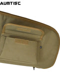 Soft Hunting Gear Case For Outdoors And Scopes, khaki detail with external pocket, padded tactical bag, 52 inch size