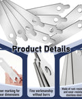 Otoolling starter alignment shim set, 10 pcs stainless steel, sizes 1/64, 1/32, 1/16 in, universal fit.