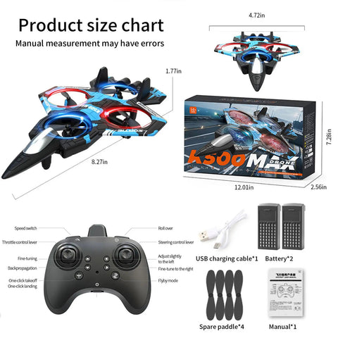Mini RC Airplane For Kids With Hand Launch Auto Hover And 3D Flips Easy Joystick Control Three Speed Modes Propeller Guards