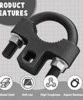 Inner tie rod removal tool, Amazon brand, black carbon steel, 3/8-inch bolts, non-slip teeth