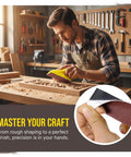 Cool 240 Pack Sand Paper Kit With 12 Grits From 80 To 2000 And Mini Finger Sander in a workshop with wood carving.