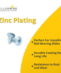 7 Sixteenth Inch Modified Truss Head Ball Bearing Drawer Slide Screw With Phillips Drive Zinc Bit Included For Full Extension Drawers 1000 Count Ideal For Cabinets And Furniture, zinc plated