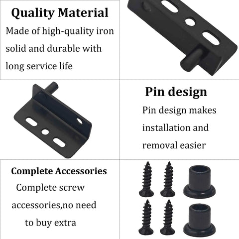 Heavy Duty Concealed Pivot Hinge Set Of 6 With Bushing For Wood Doors, accessories, pin design, and quality material shown