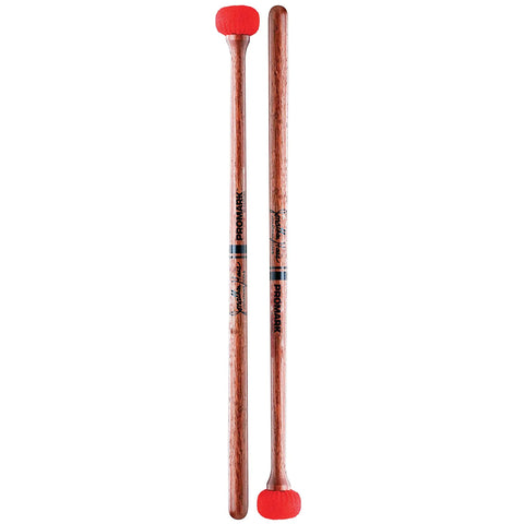 Jonathan Haas JH2 Staccato Timpani Mallets One Pair Pro Grade With Red German Felt Head And Japanese Oak Shafts