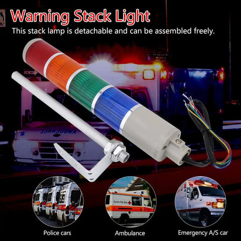 Four Stack Andon Tower Lights Kit for Industrial Machines, ultra bright four color signal lights, detachable, ambient background