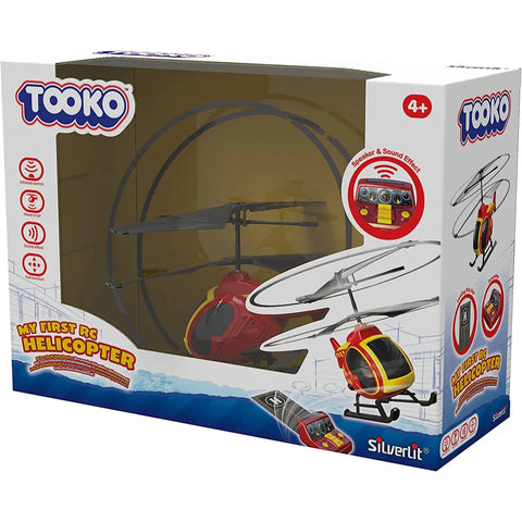 Box of My First Helicopter Indoor Infrared RC Flyer With Auto Takeoff Hover And Button Landing Ready To Fly Heli Station For Kids