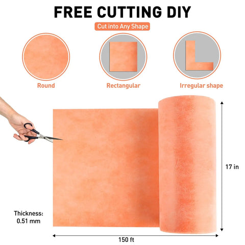 Top Shelf 17 By 150 Foot Waterproof Underlayment Roll Packing 212 Square Feet Of Pe uncoupling membrane for DIY cutting into shapes.