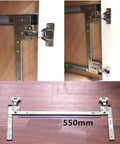Kickass Hidden Drawer Slides For Slick Full Extension Space Saving Folding Track Setup On Wardrobes And TV Cabinets featuring metal hardware and hidden track.