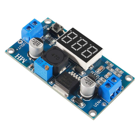 Five Pack Digital Display Buck Converter Kit With LED Voltmeter, Adjustable 4.0 To 40V In, 1.25 To 37V Out module