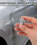 Two Piece Auto Sheet Metal Dent Repair Tool Set With Iron Changeover Heads Ultra Portable Mini Dent Removal Kit For Cars To Fix Dents And Dings On The Go Beefy Slider Head For Even Pressure, hand-held on car dent