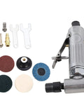 Bad Boy Right Angle Pneumatic Air Die Grinder With Variable Speed And 20000 RPM, includes various polishing pads and attachments.