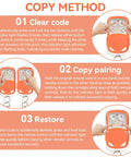 Clear code instructions for Portable Gate Opener Remote For Driveway And Chicken Coop Doors, HCS301, 2 Pack Orange Key Fob