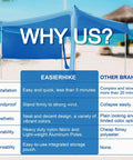 Comparison chart of Easierhike vs. other brands with Beach Canopy Tent Shade With Sidewalls 10x10 Feet 6.6 Ft Tall Easy Up Pop Up Shelter