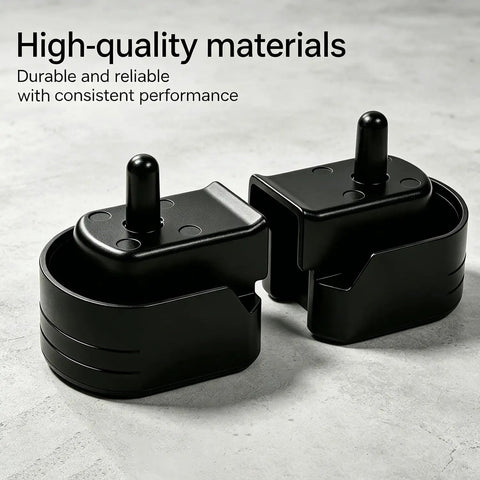 Tailgate Hinge Bushing Right Side For Toyota Tacoma 2017 Through 2023 OEM 66143-04021 Replacement Direct Fit With Durable Nylon Bushings And No Fuss Easy Install. Black nylon tailgate hinge bushings shown in pair, right side fit for Toyota Tacoma 2017-2023