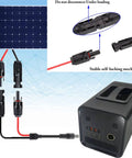 Diagram of Solar Panel Adapter Cable MC4 to DC With Multi Connector Tips for solar panels and generator hookup