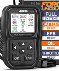 Ford Lincoln Mercury All Systems OBD2 Scanner For Engine ABS SRS Transmission And 4WD Diagnostics EPB Throttle Oil Reset Battery