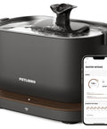 Smart Cat Water Fountain With App Monitoring And Stainless Steel Tray, 2.5L Automatic Water Dispenser, WiFi Enabled Drinking Bowl.