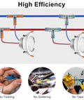 30 Pack Heavy Duty 3 Way Lever Wire Connectors Push In Electrical Splice Terminal Block 28 To 12 Awg 600 Volt 32 Amp Rating For Lighting And Rv Wiring Projects showing efficient connections for lighting without twisting or soldering.