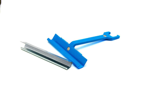 Magnetic PPC And PPF Clip Cleat Tool For Auto Body, 6 Inch Duct Tool With 16 Gauge Jaw, shown in disassembled view