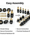 Heavy Duty Rivet Nut Tool Kit With Sixty Metric Press In Nuts M3 To M12 For Auto Repairs And Sheet Metal Work, assembly components layout.