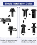 35 Piece Universal Engine Under Cover Fastener Kit With Push Retainers And Rivet Clips For Front And Rear Splash Shield Bumper Fender Liner U Nuts For Most Vehicles, installation guide