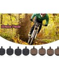 Biker on trail with 4 Pairs Mountain Metallic Disc Brake Pads For Bikes, Ride Ready And Quiet Resin Type For Smooth Stops And Heat Dissipation