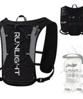 Hydration Running Vest For Men And Women With 1.5L Water Bladder Breathable Adjustable Backpack And Reflective Night Safety Strips