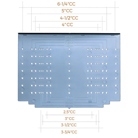 Cabinet Handle Template Tool For Drawer Knobs And Pulls, Adjustable Drill Mounting Guide With Center Marks For 2.5 3 3.5 3.75 4 4.5 5 And 6.25 Inch Handles, Precise Alignment, Easy Drilling, Ideal For Kitchen And Furniture Hardware Installations