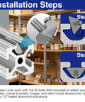 Installation steps for Pack Of 25 1/4 20 Roll In T Nuts With Ball Springs For 8020 Aluminum Extrusion T Slot Framing