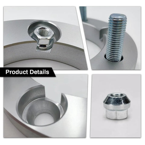 Close-up of glossy aluminum Beefy 1 Inch Wheel Washers For 4x156mm Bolt Pattern With 3 Eighth Inch Studs To 12mm Wheels Compatible With 2008 2014 RZR Ranger 500 800 XP900 And 2001 2011 Polaris Sportsman 400 Set Of 4
