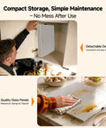 Extra Long Buffet Warming Tray Set 47 By 15 Inches 3 In 1 Modular Warmer with glass panels being cleaned and stored