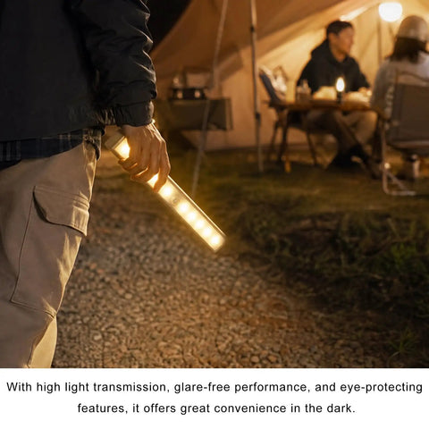 Pack Of Three Motion Activated Rv Step Lights With 10 Bright Leds And Instant Trigger Easy Peasy Install held outdoors at campsite.
