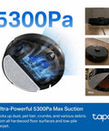 Smart LiDAR Robot Vacuum And Mop With Self Emptying Dock Crazy 5300Pa Suction 97 Percent Dust Pickup Custom Clean Modes Auto Charge Works With Alexa And Google Home RV30 Max Plus