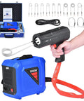 Straight Up 1800W Magnetic Induction Heater With Split Body, handheld tool with red hose and heating coils in protective case.