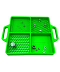 Green Flexible Organizing Tray For Bolts, Screws And Small Fasteners, Non Slip Pro Grade Silicone Tool Tray For Mechanics