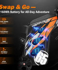 G300 Pro Electric Dirt Bike For Adults With 72V 30Ah Battery showing features like 70 mile range and IP65 waterproof rating.