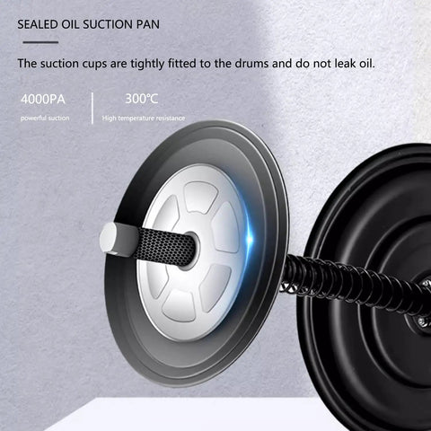 Sealed oil suction pan featuring powerful suction cups and a durable design for high temperature resistance.