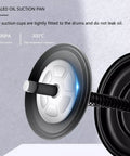 Sealed oil suction pan with powerful 4000PA suction cups designed for high-temperature resistance up to 300°C.