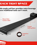All In One Laminate Flooring Tools Kit with Heavy Duty Mallet, carbon steel pull bar, protection pad, tapping block, spacers for installations.